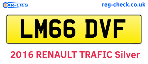 LM66DVF are the vehicle registration plates.