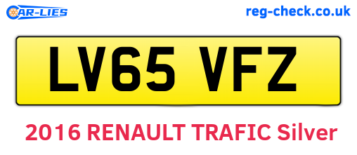 LV65VFZ are the vehicle registration plates.