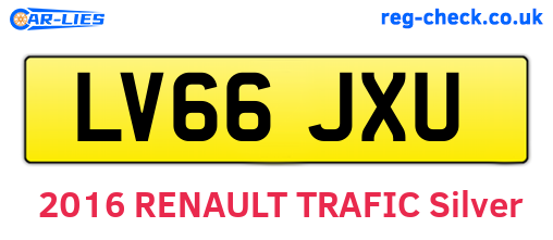 LV66JXU are the vehicle registration plates.