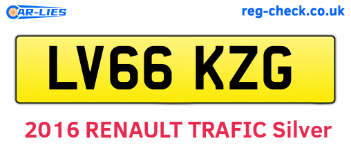 LV66KZG are the vehicle registration plates.