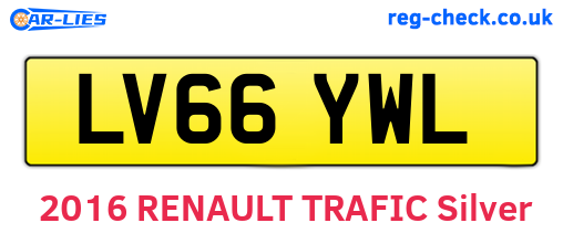 LV66YWL are the vehicle registration plates.