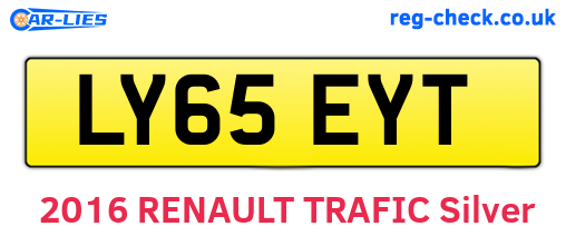 LY65EYT are the vehicle registration plates.