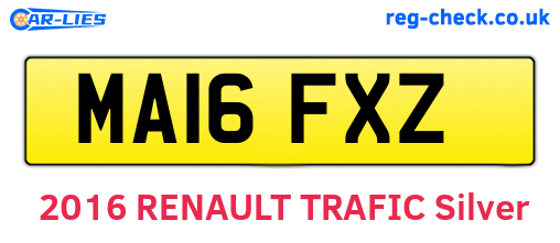 MA16FXZ are the vehicle registration plates.