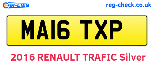MA16TXP are the vehicle registration plates.