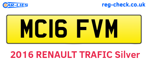 MC16FVM are the vehicle registration plates.