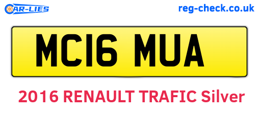 MC16MUA are the vehicle registration plates.