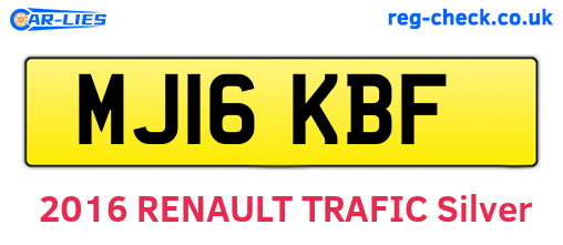 MJ16KBF are the vehicle registration plates.