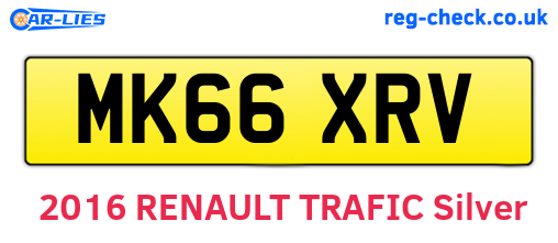 MK66XRV are the vehicle registration plates.