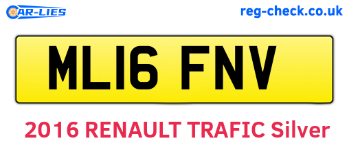 ML16FNV are the vehicle registration plates.