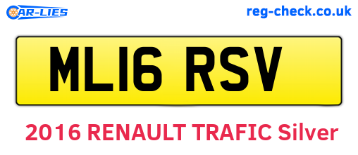 ML16RSV are the vehicle registration plates.
