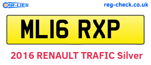 ML16RXP are the vehicle registration plates.