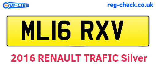 ML16RXV are the vehicle registration plates.