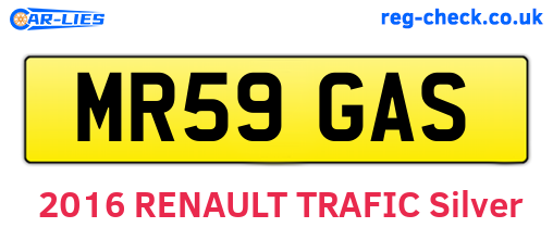 MR59GAS are the vehicle registration plates.