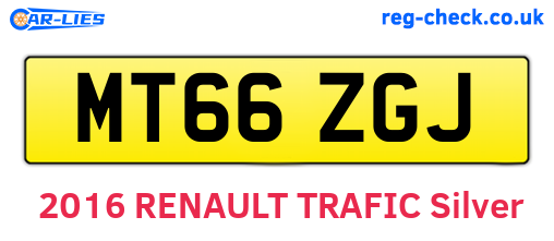 MT66ZGJ are the vehicle registration plates.