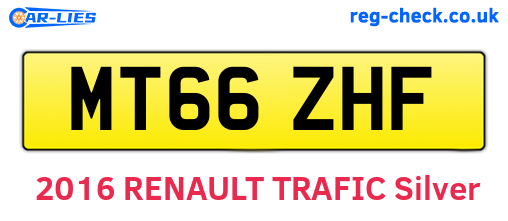 MT66ZHF are the vehicle registration plates.