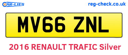 MV66ZNL are the vehicle registration plates.