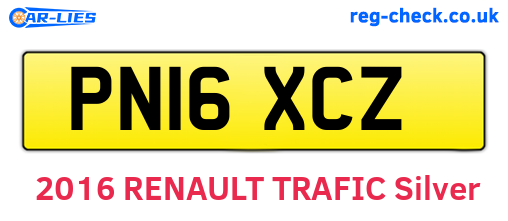 PN16XCZ are the vehicle registration plates.