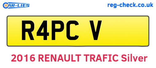 R4PCV are the vehicle registration plates.