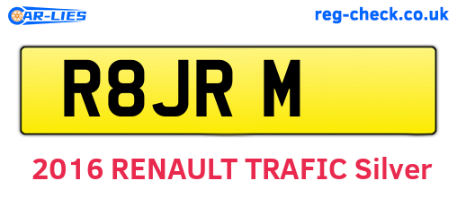 R8JRM are the vehicle registration plates.