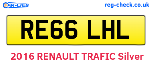 RE66LHL are the vehicle registration plates.