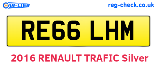RE66LHM are the vehicle registration plates.