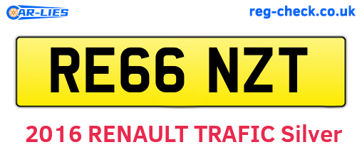 RE66NZT are the vehicle registration plates.