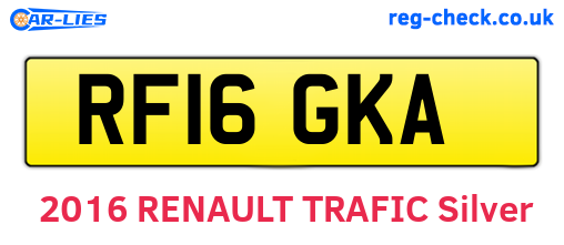 RF16GKA are the vehicle registration plates.