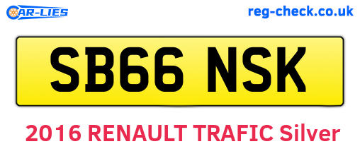 SB66NSK are the vehicle registration plates.
