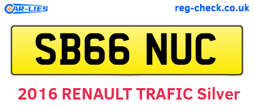 SB66NUC are the vehicle registration plates.