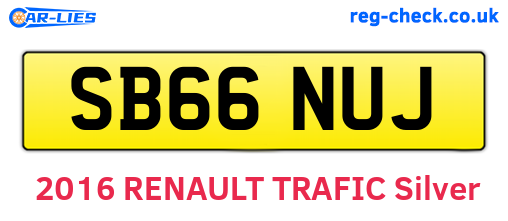 SB66NUJ are the vehicle registration plates.