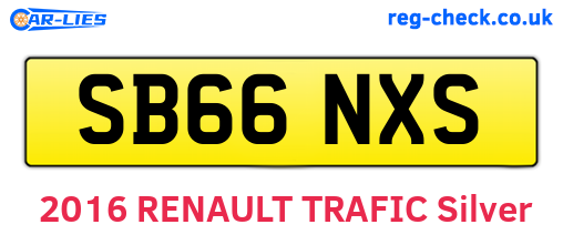 SB66NXS are the vehicle registration plates.