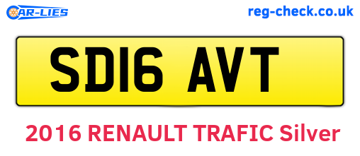 SD16AVT are the vehicle registration plates.