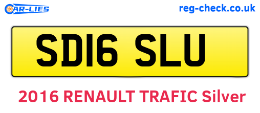 SD16SLU are the vehicle registration plates.