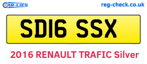 SD16SSX are the vehicle registration plates.