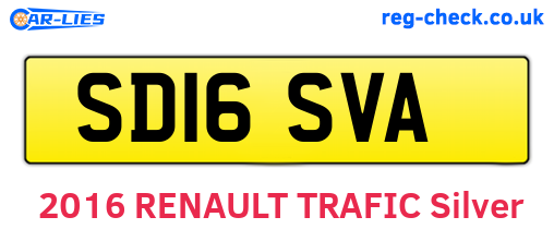 SD16SVA are the vehicle registration plates.