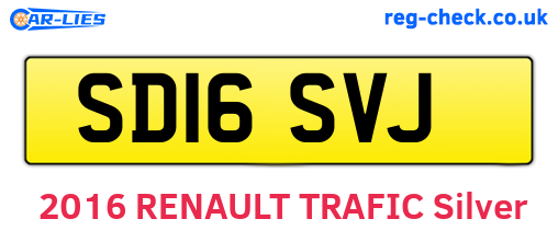 SD16SVJ are the vehicle registration plates.