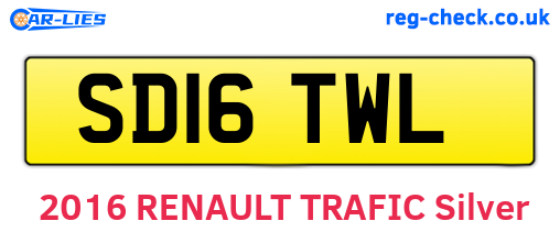 SD16TWL are the vehicle registration plates.