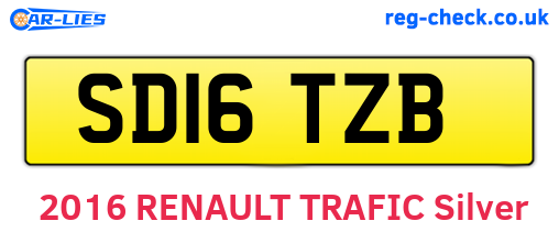 SD16TZB are the vehicle registration plates.
