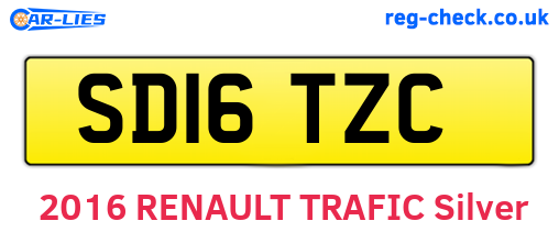 SD16TZC are the vehicle registration plates.