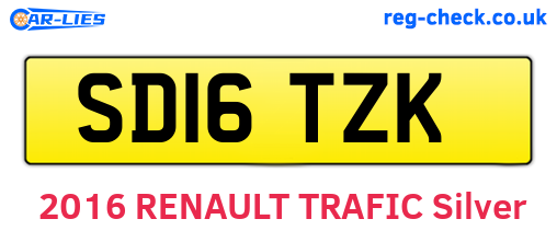 SD16TZK are the vehicle registration plates.