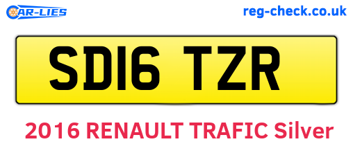 SD16TZR are the vehicle registration plates.
