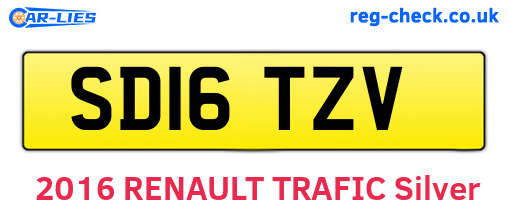 SD16TZV are the vehicle registration plates.