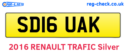 SD16UAK are the vehicle registration plates.
