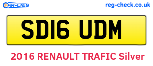 SD16UDM are the vehicle registration plates.
