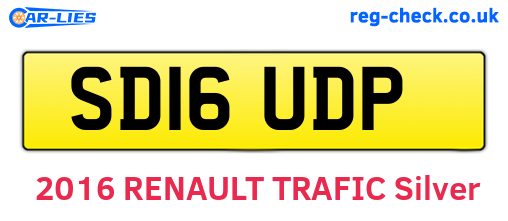 SD16UDP are the vehicle registration plates.