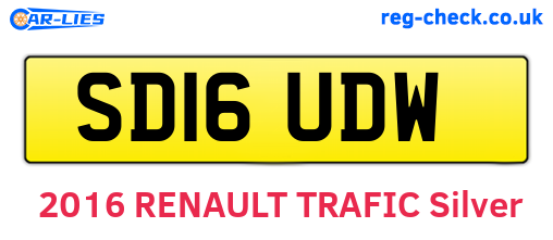 SD16UDW are the vehicle registration plates.