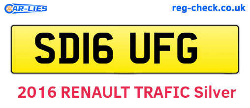 SD16UFG are the vehicle registration plates.