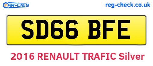 SD66BFE are the vehicle registration plates.