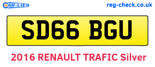 SD66BGU are the vehicle registration plates.