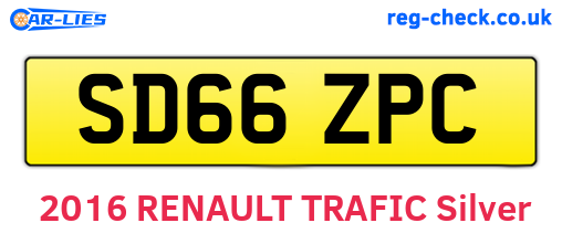 SD66ZPC are the vehicle registration plates.